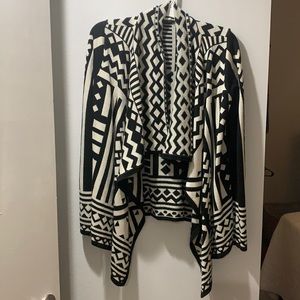 Black and white womens sweater